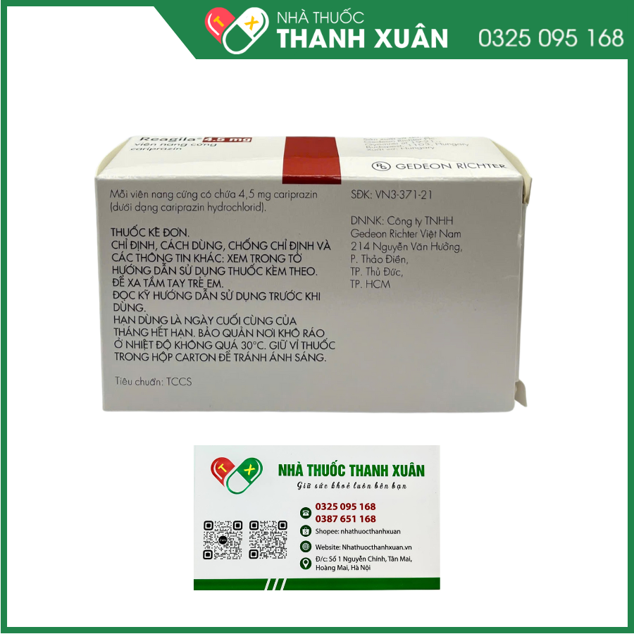 Reagila 4,5mg trị tâm thần phân liệt
